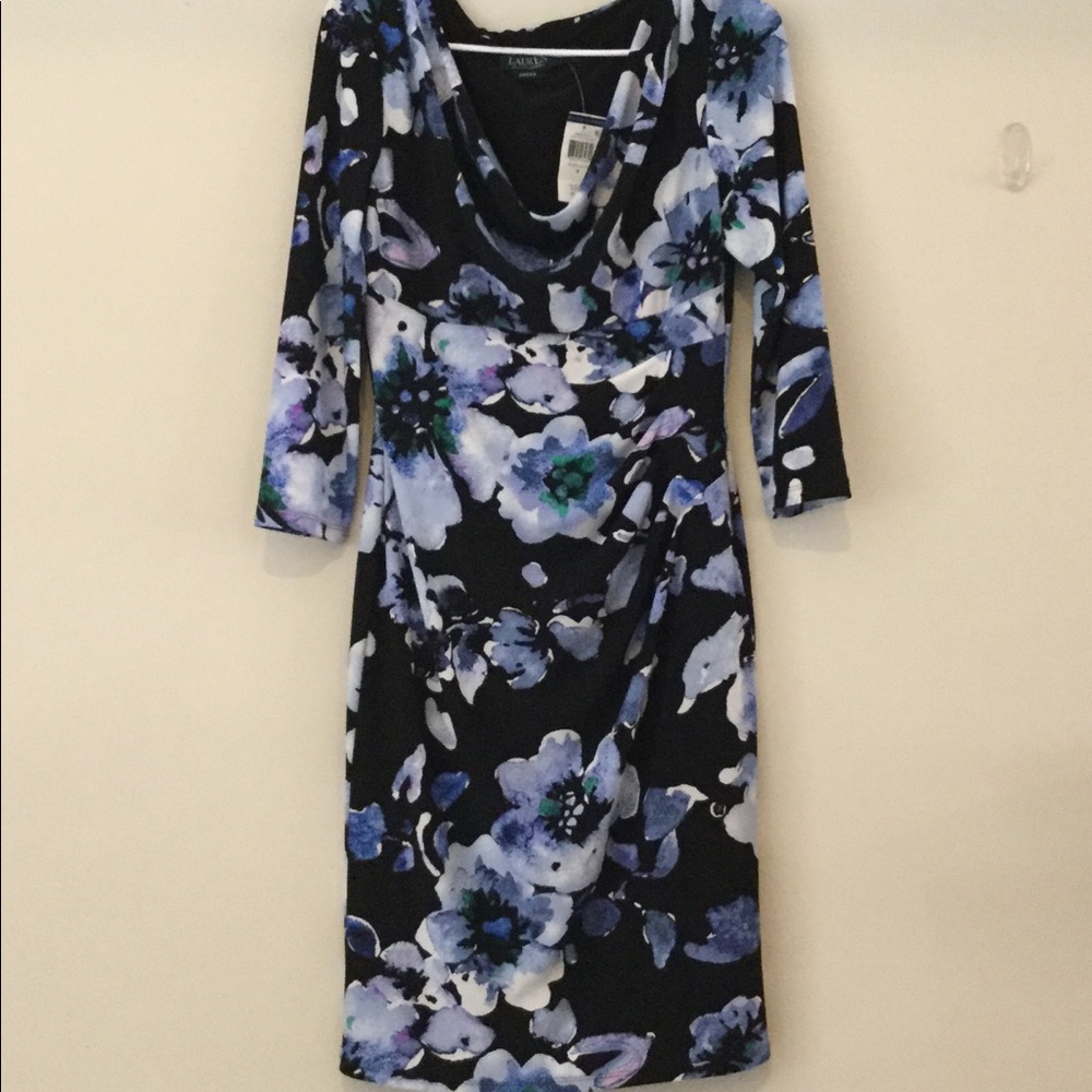 RALPH LAUREN FITTED STRETCH DRESS